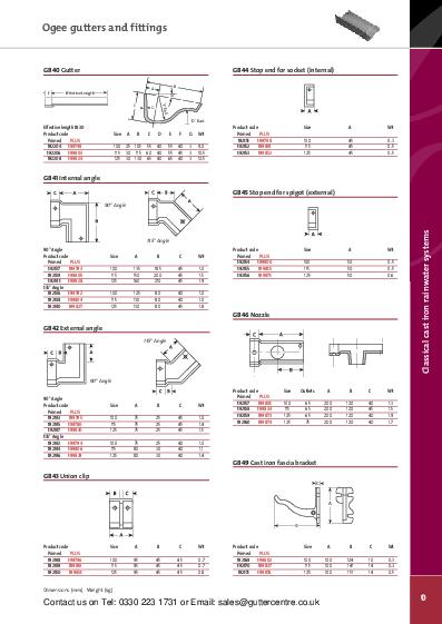 Pam Building Ogee Cast Iron Guttering Technical Guide