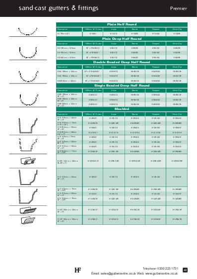 Hargreaves Sand Cast Iron Guttering Technical Guide
