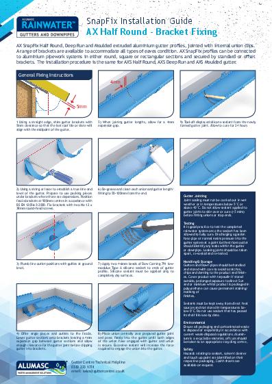 Alumasc AX Half Round SnapFix Aluminium Installation Guide