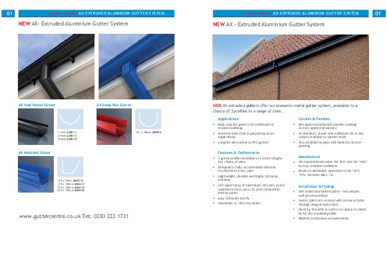 Alumasc Extruded Aluminium Guttering Product Guide