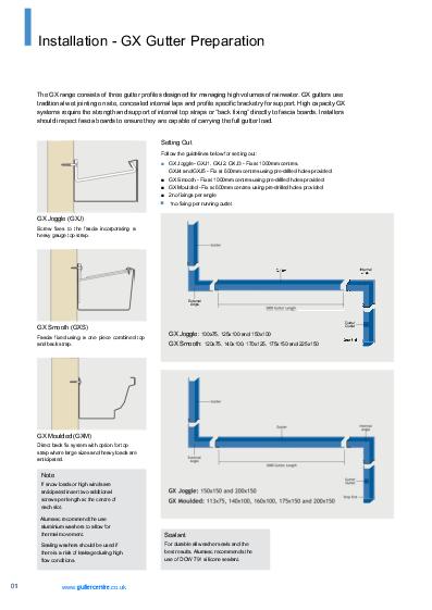 Alumasc GX Joggle Aluminium Guttering Installation Guide