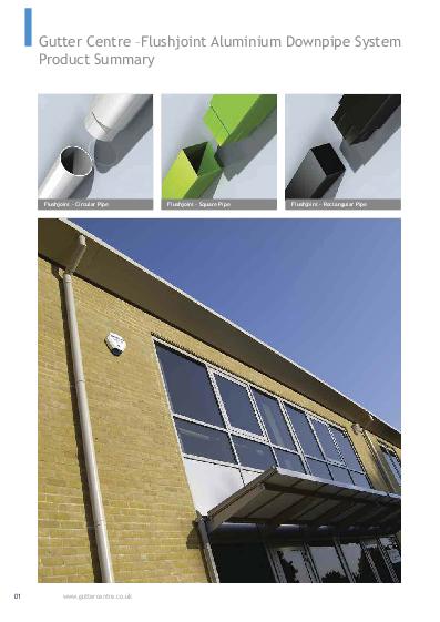 Alumasc Flush Joint Aluminium Downpipes Product Guide