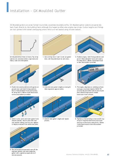 Alumasc GX Moulded Aluminium Guttering Installation Guide