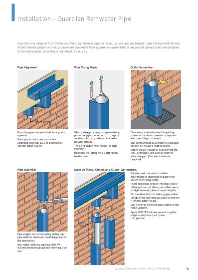 Alumasc Guardian Aluminium Downpipes Installation Guide