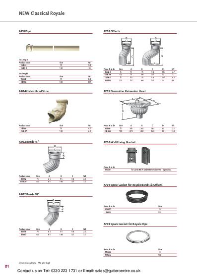 Pam Building Classical Royale Cast Iron Downpipes Technical Guide