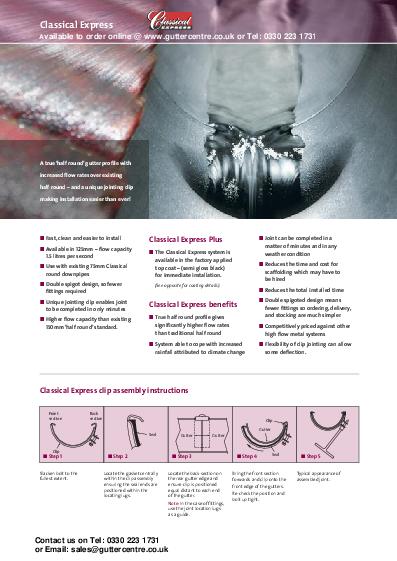 Pam Building Classical Express Cast Iron Guttering Product Guide