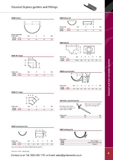 Pam Building Classical Express Cast Iron Guttering Technical Guide