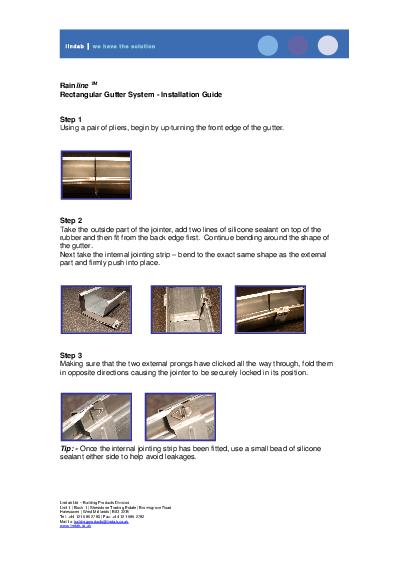 Lindab Box Galvanised Guttering Installation Guide