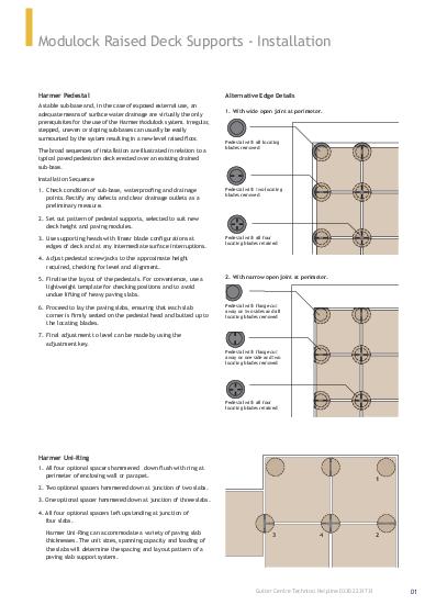Harmer Raised Deck Supports Installation Guide