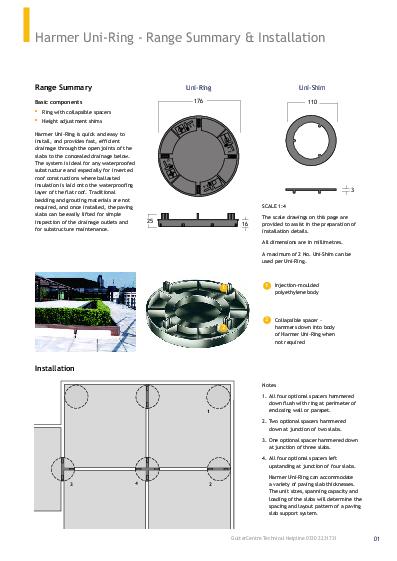 Harmer Uni Ring Paving Supports Installation Guide