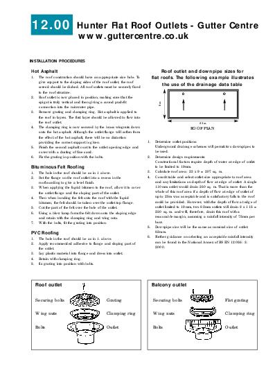 Hunter Roof Outlets Installation Guide