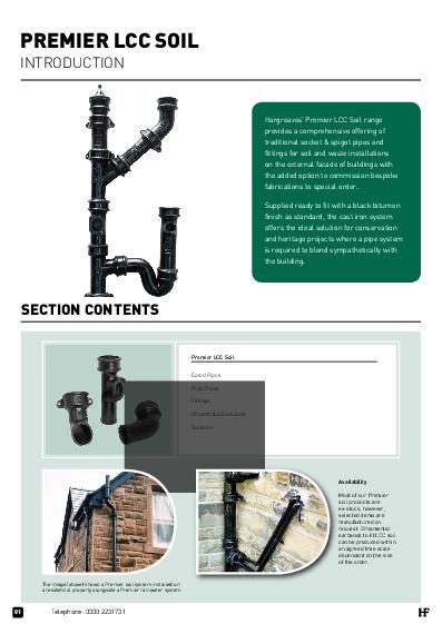 Hargreaves Premier LCC Soil & Waste Pipes Product Guide