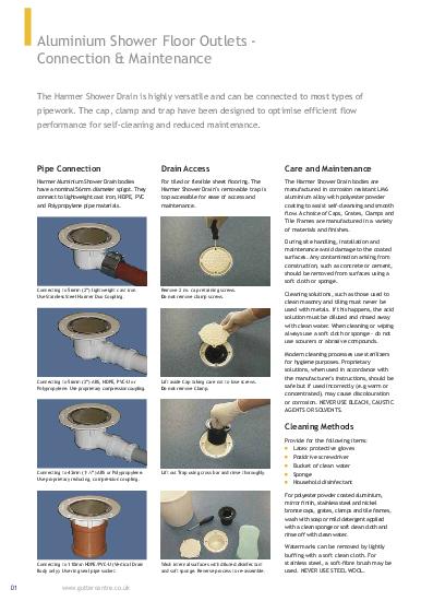 Harmer ABS Shower Drains Installation Guide