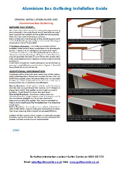 GC Box Aluminium Guttering Installation Guide