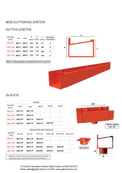 GC Box Aluminium Guttering Technical Guide