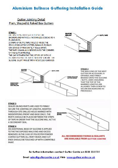 GC Bullnose Aluminium Guttering Installation Guide
