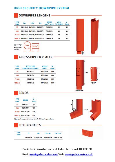 GC Security Aluminium Downpipes Technical Guide