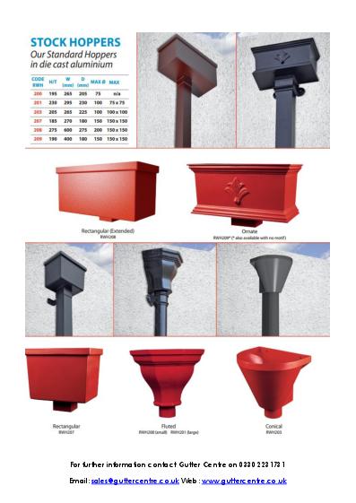 GC Aluminium Hopper Heads Technical Guide