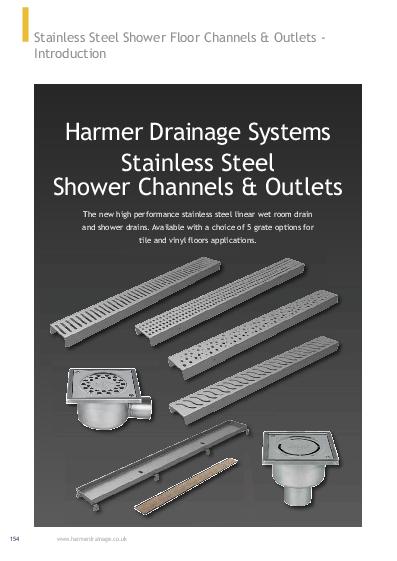 Harmer Stainless Steel Shower Channels Product Guide