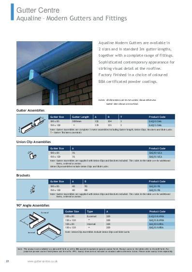 Alumasc Aqualine Modern Guttering Technical Guide