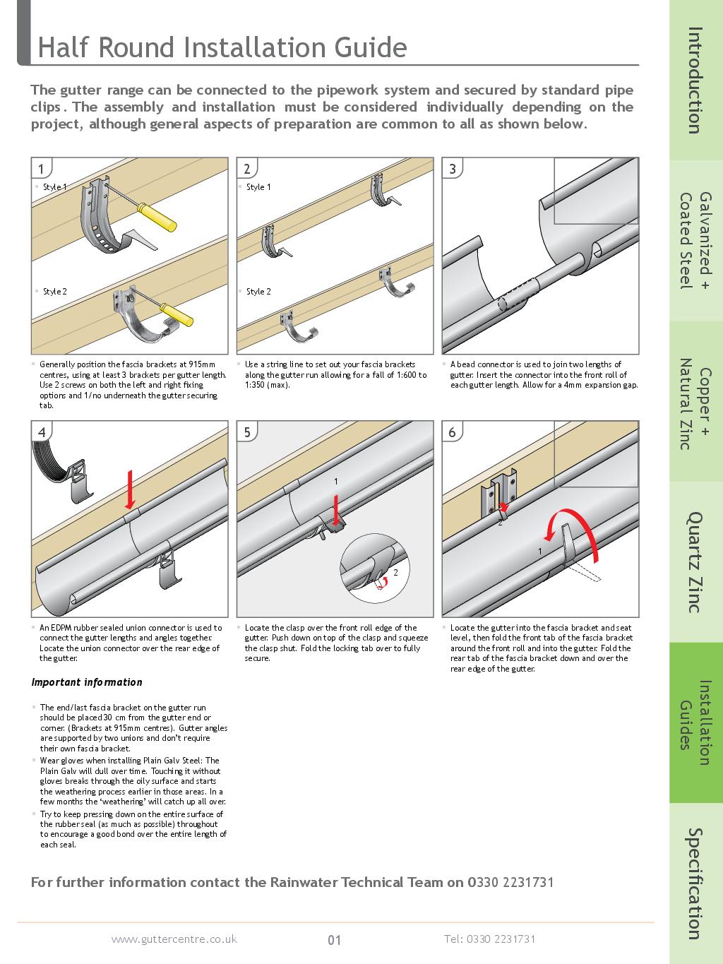Alumasc Steel Rainwater Guttering Installation Guide
