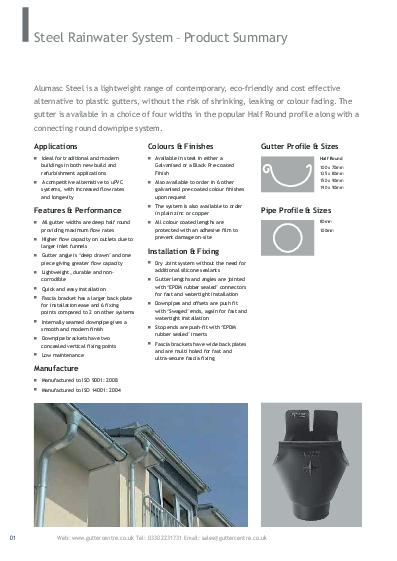 Alumasc Steel Downpipes Product Guide