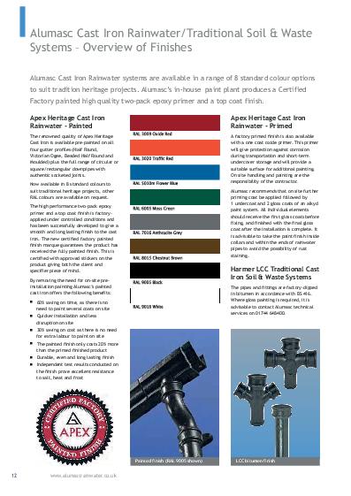 Alumasc Apex Cast Iron Colour Guide
