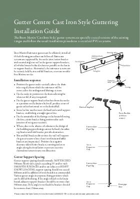 Brett Martin 106mm Prostyle Cast Iron Style Installation Guide