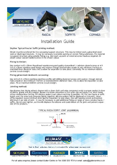 Alumasc Skyline Aluminium Bespoke Fascia & Soffit Installation Guide