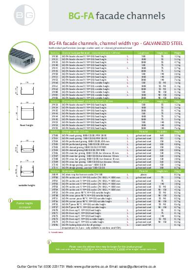Harmer Modulock Channels 130mm Technical Guide