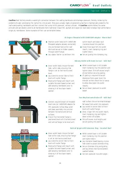 Caroflow Roof Outlets Installation Guide