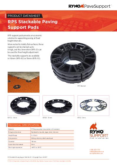 Ryno Fixed Head Adjustable Pedestals Product Guide