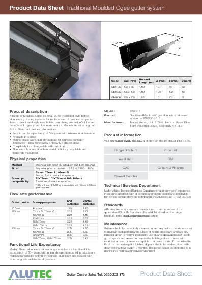 Alutec Cast Aluminium Moulded Data Sheet