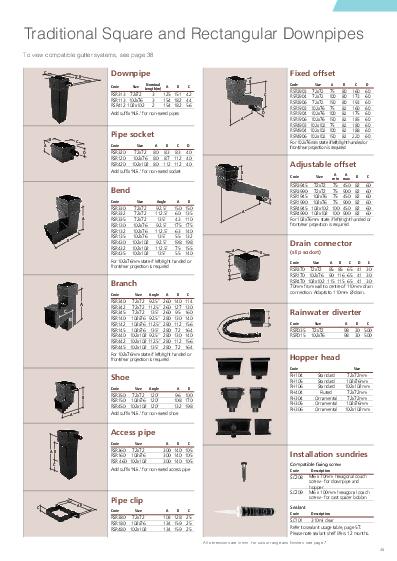 Alutec Aluminium Traditional Rectangular Square Technical Guide