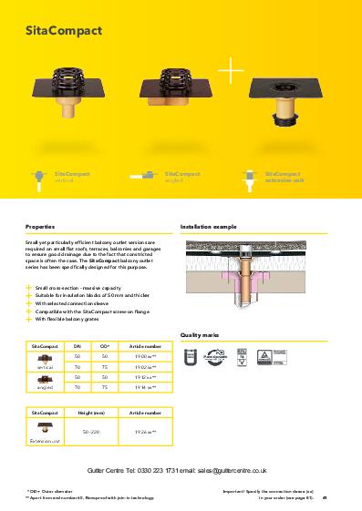 Sita Balcony & Terrace Drainage Technical Guide