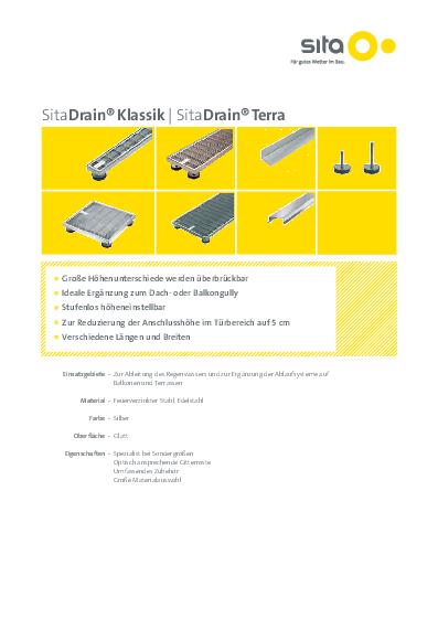 Sita Drain Klassik Channels Product Guide