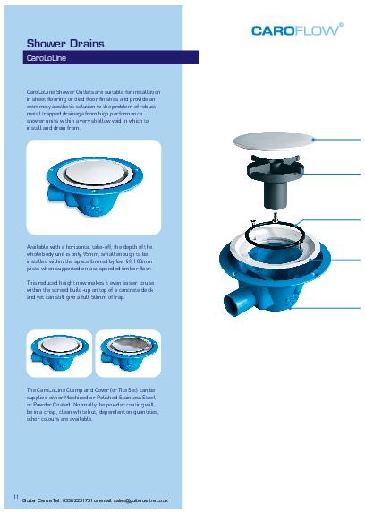 Caroflow Shower Drains Product Guide