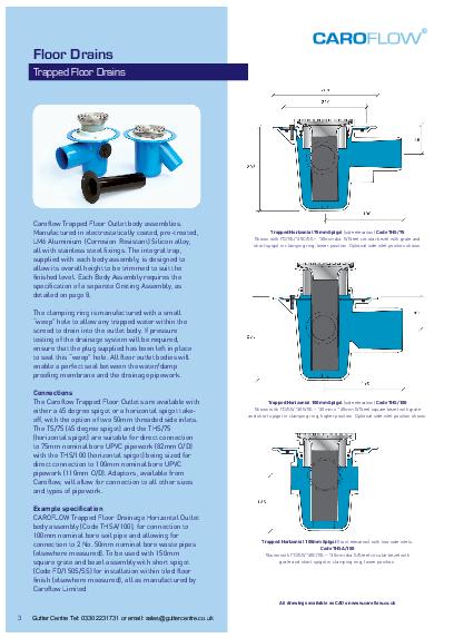 Caroflow Floor Drains Product Guide