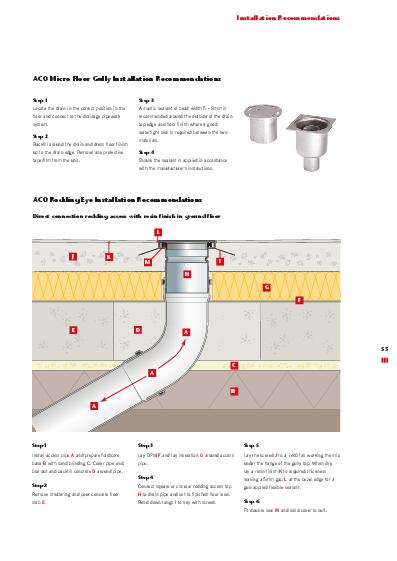 ACO Stainless Steel Gullies Installation Guide
