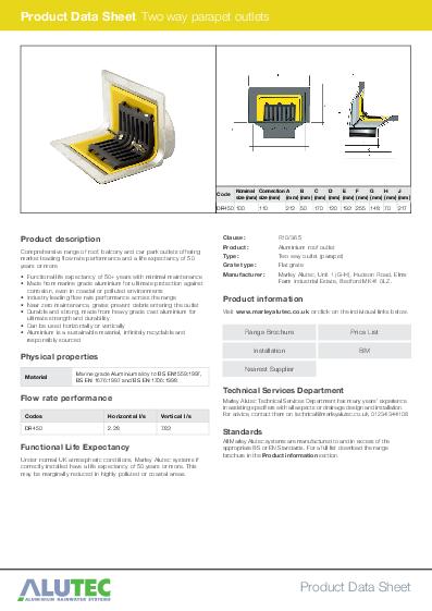 Alutec Roof Outlets Two Way Technical Guide