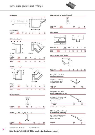 Pam Building Notts Ogee Cast Iron Guttering Technical Guide