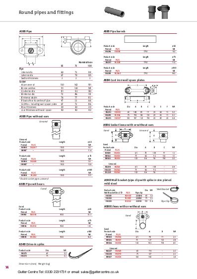Pam Building Round Cast Iron Downpipes Technical Guide