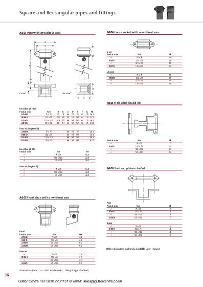 Pam Building Square Cast Iron Downpipes Technical Guide