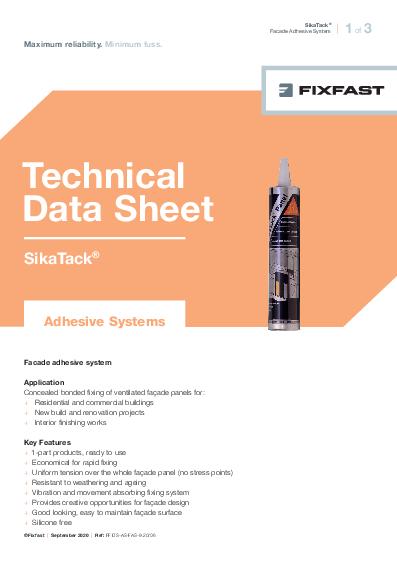 Fixfast Fascia Profile A Sika Data Sheet