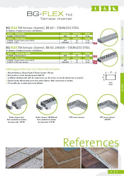 BG-Graspointner BG-FLEX Terrace Channels Product Guide