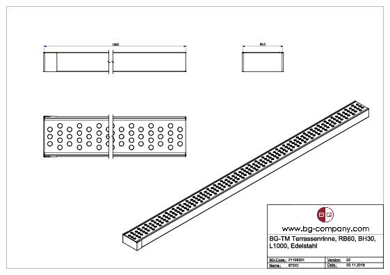 BG-Graspointner BG-FLEX Terrace Perforated Grate Technical Guide