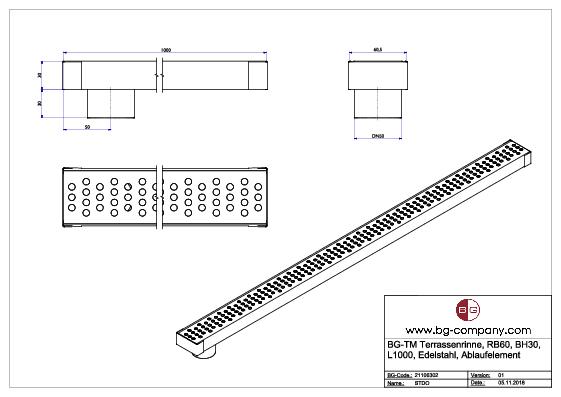 BG-Graspointner BG-FLEX Terrace Channel Perforated Technical Guide