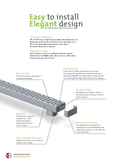 BG-Graspointner BG-FLEX Terrace Channels Installation Guide