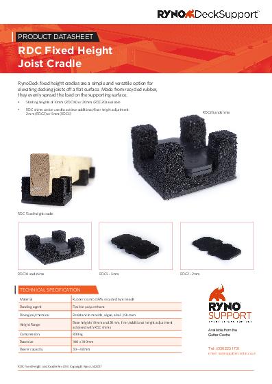 Ryno Fixed Head Adjustable Pedestals Fixed Data Sheet