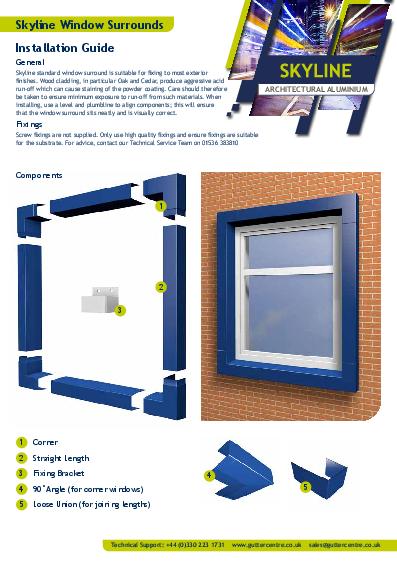 Alumasc Skyline Aluminium Window & Door Pod Kits Installation Guide